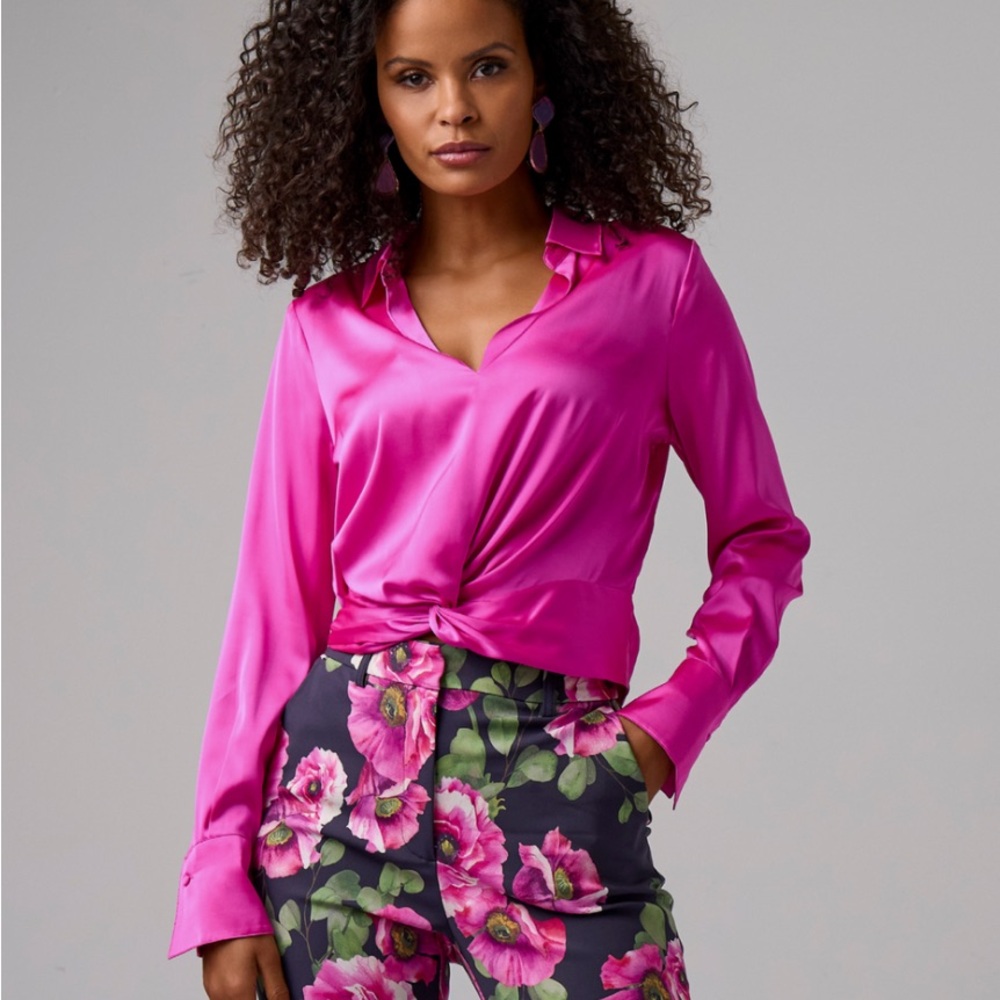 NWT BOSTON PROPER CHARM TWIST CHIC BLOUSE